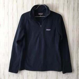 patagonia Navy Blue Fleece 1/4 Zip Pullover Jacket